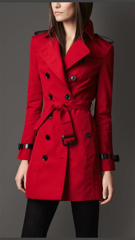 burberry red trench coat